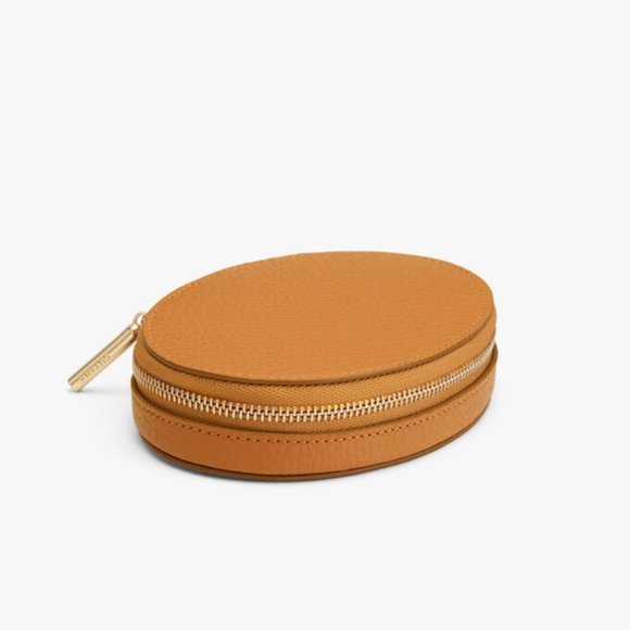 Cuyana Bags New Cuyana Travel Jewelry Case In Mango Pebbled Leather